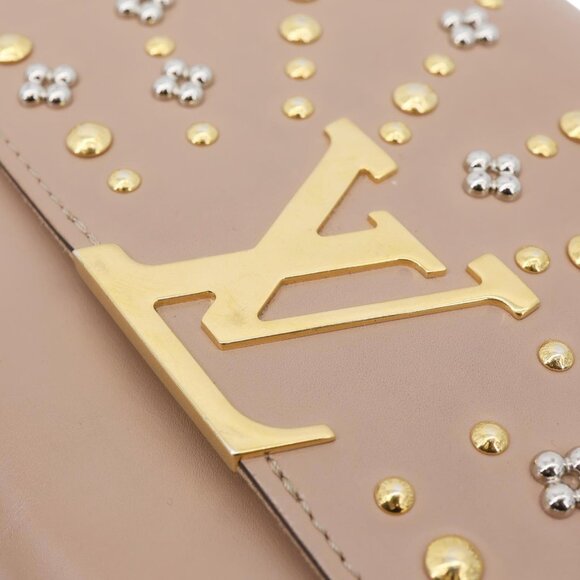 Louis Vuitton  Chain Louise GM Studded Leather Shoulder Bag Beige - Picture 11 of 14